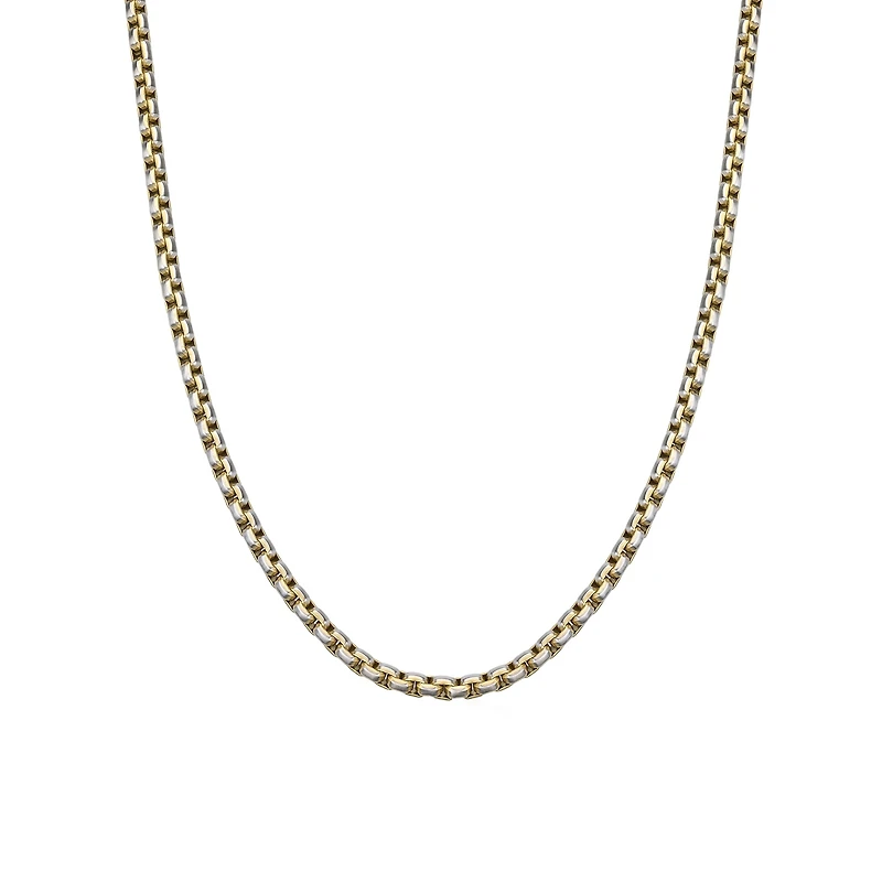 Mens Stainless Steel Inch Box Chain Necklace