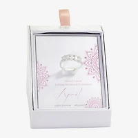 Sparkle Allure Birthstone Womens 2MM Red Cubic Zirconia Pure Silver Over Brass Band