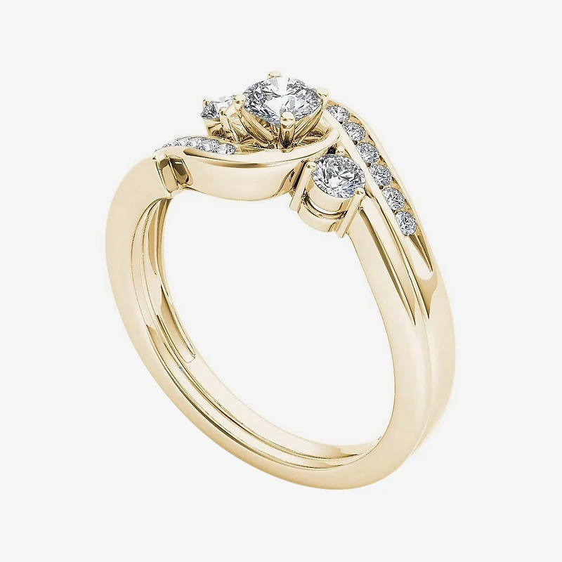 CT.T.W. Natural Diamond 10K Yellow Gold Bridal Ring Set