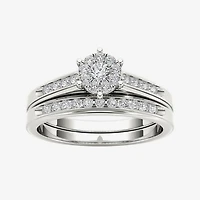 1/2 CT.T.W. Natural Diamond 10K Gold Bridal Set Ring