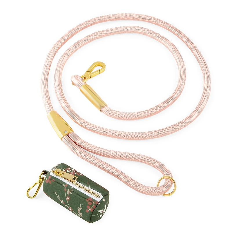 Paw & Tail Floral Leash And Waste Bag Set