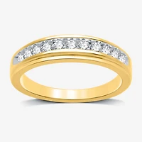 I Said Yes (H-I / I1) 1/3 CT. T.W. Lab Grown White Diamond Sterling Silver or 14K Gold Over Wedding Band