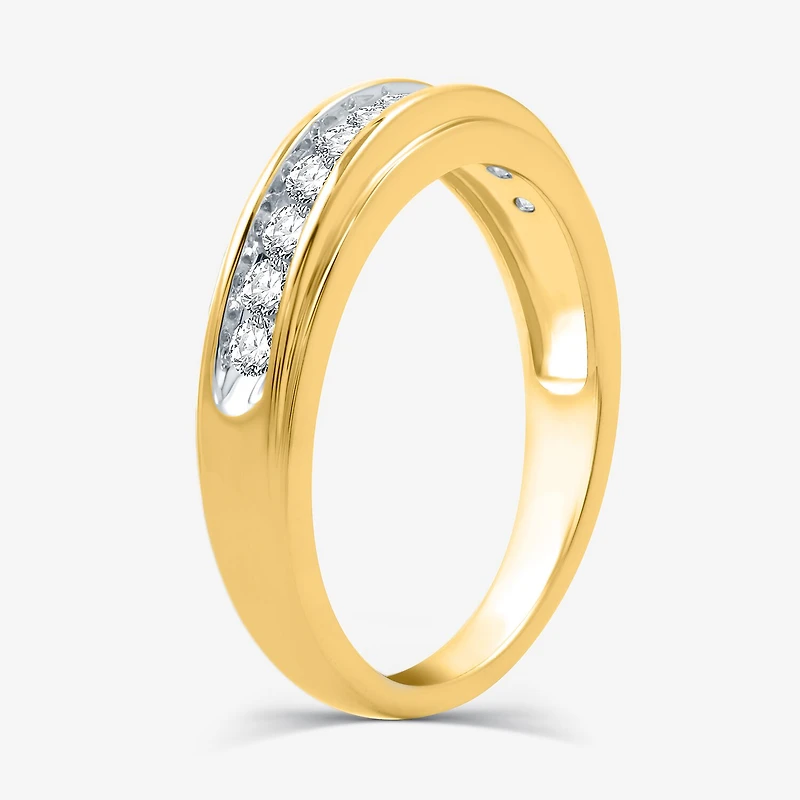 I Said Yes (H-I / I1) 1/3 CT. T.W. Lab Grown White Diamond Sterling Silver or 14K Gold Over Wedding Band