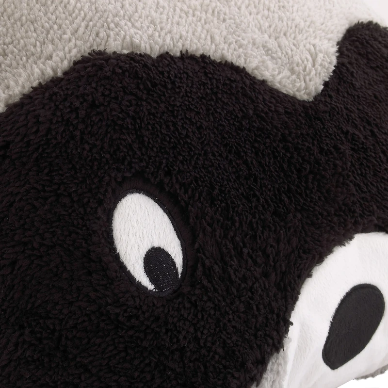 Nojo Sherpa Raccoon Rectangular Throw Pillow