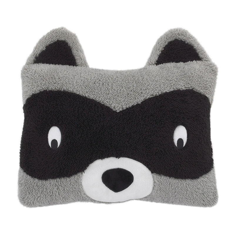 Nojo Sherpa Raccoon Rectangular Throw Pillow