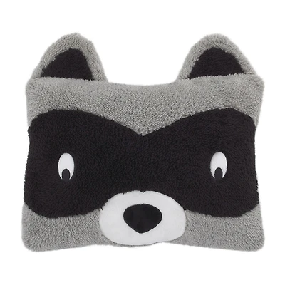 Nojo Sherpa Raccoon Rectangular Throw Pillow