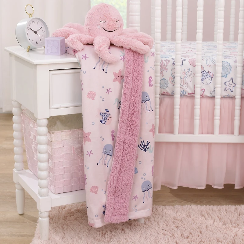 Nojo Pink Under The Sea Baby Blanket