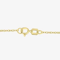 Womens Diamond Accent Natural White Diamond 10K Gold Cross 18 Inch Pendant Necklace
