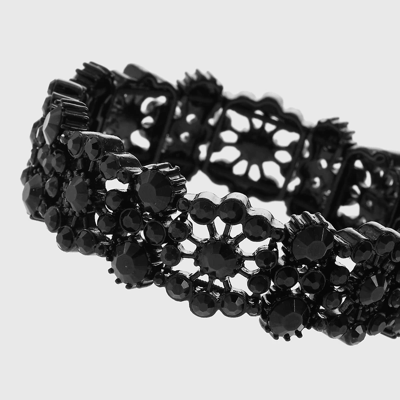 Mixit Womens Black Stretch Bracelet