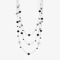Mixit Womens Black 19 Inch Strand Necklace