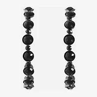 Mixit Black Womens Black 55mm Hypoallergenic Hoop Earrings