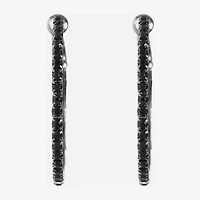 Mixit Womens Black 39.1mm Hypoallergenic Hoop Earrings