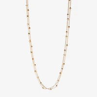 Liz Claiborne® Silver-Tone 3-Strand Ball Layered Necklace
