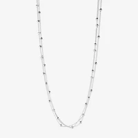 Liz Claiborne® Silver-Tone 3-Strand Ball Layered Necklace