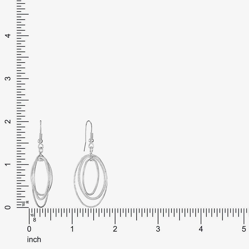 Liz Claiborne® Silver-Tone, Orbital Drop Earrings