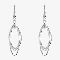 Liz Claiborne® Silver-Tone, Orbital Drop Earrings