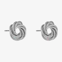 Monet Jewelry Silver Tone Button 14mm Stud Earrings