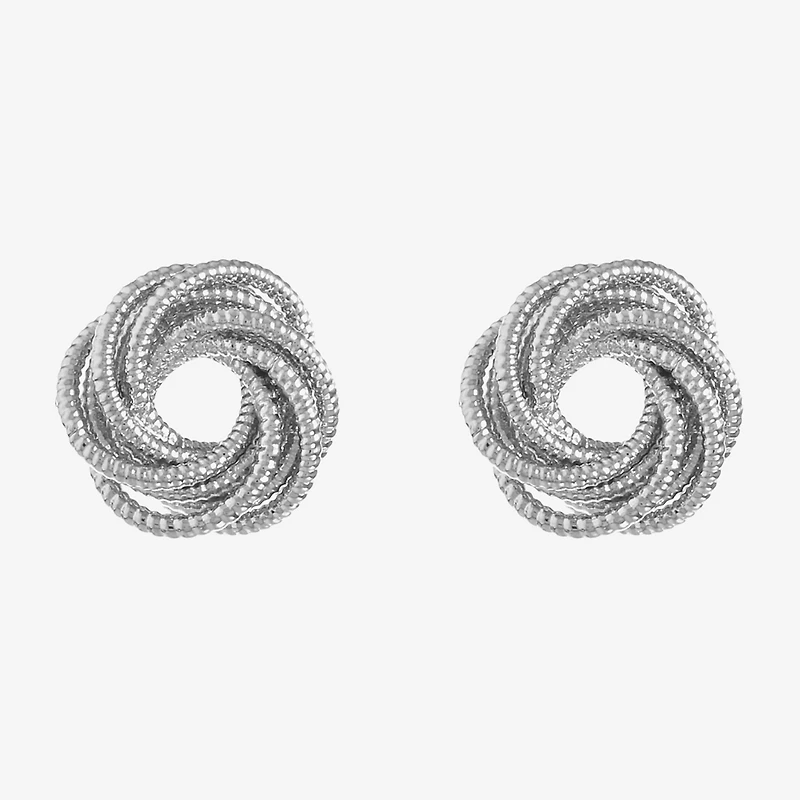Monet Jewelry Silver Tone Button 14mm Stud Earrings