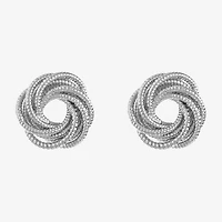 Monet Jewelry Silver Tone Button 14mm Stud Earrings