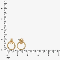 Monet Jewelry Gold Tone Double Womens Hypoallergenic Drop Earrings