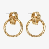 Monet Jewelry Gold Tone Double Womens Hypoallergenic Drop Earrings