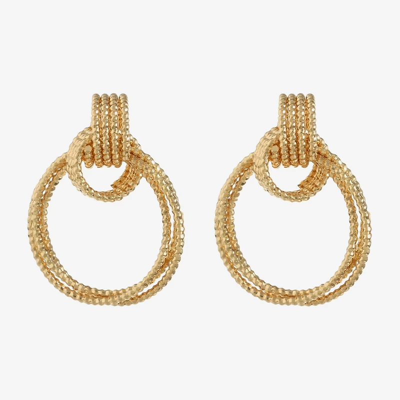 Monet Jewelry Gold Tone Double Womens Hypoallergenic Drop Earrings