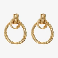 Monet Jewelry Gold Tone Double Womens Hypoallergenic Drop Earrings