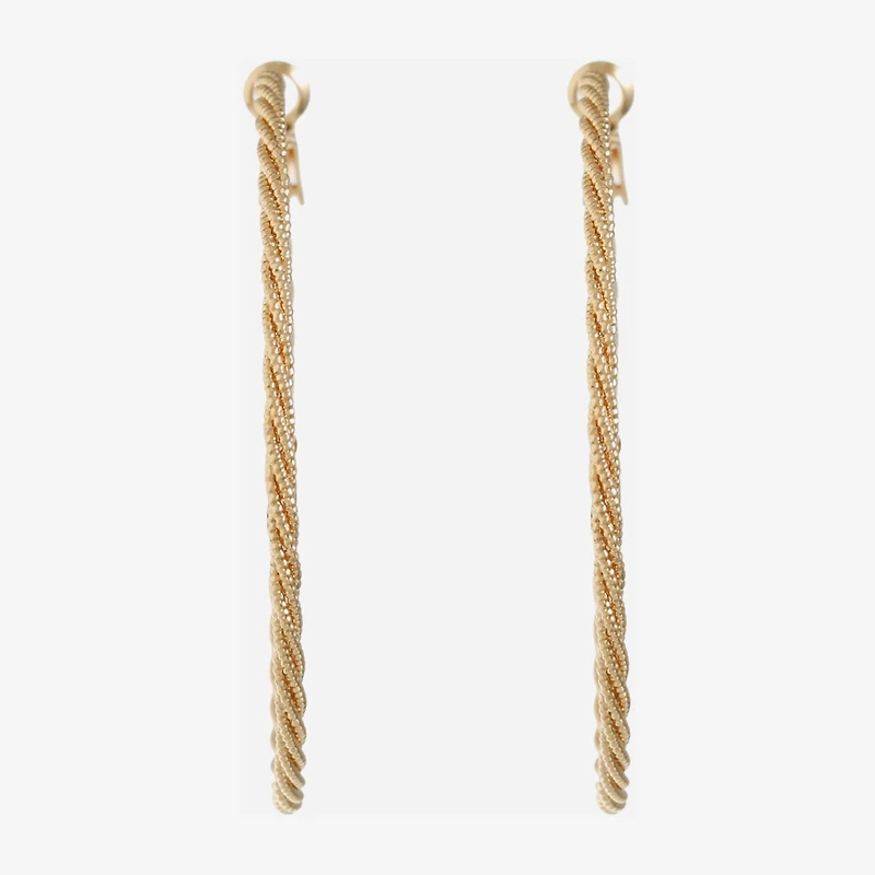 Monet Jewelry Gold Tone Twist Womens 60mm Hypoallergenic Hoop Earrings