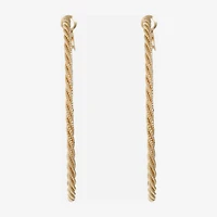 Monet Jewelry Gold Tone Twist Womens 60mm Hypoallergenic Hoop Earrings