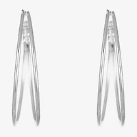 Liz Claiborne Large Wire Womens 48.3mm Hypoallergenic Hoop Earrings
