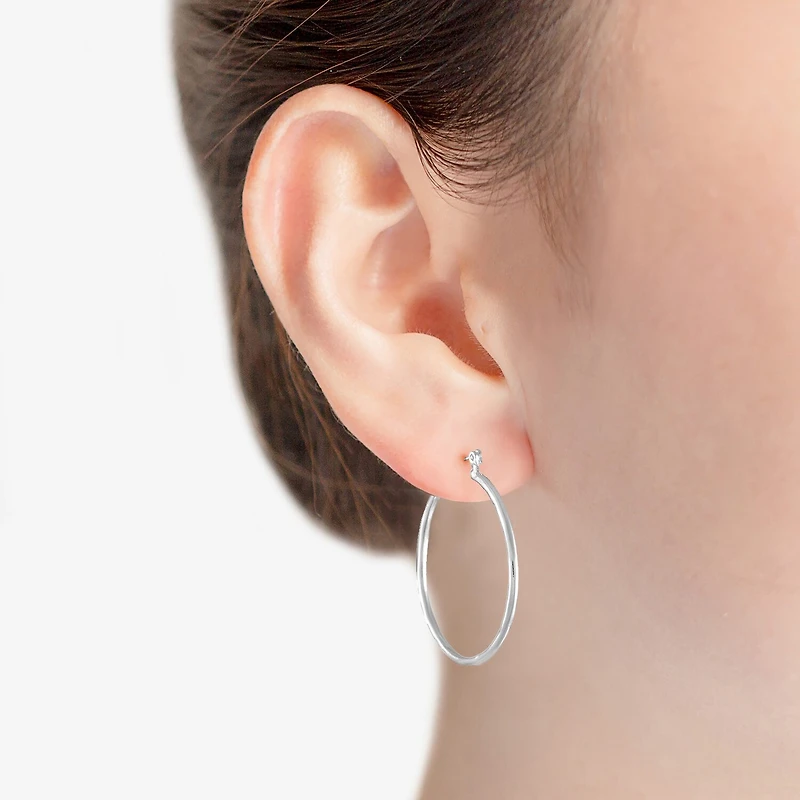 Liz Claiborne Womens 31mm Hypoallergenic Hoop Earrings