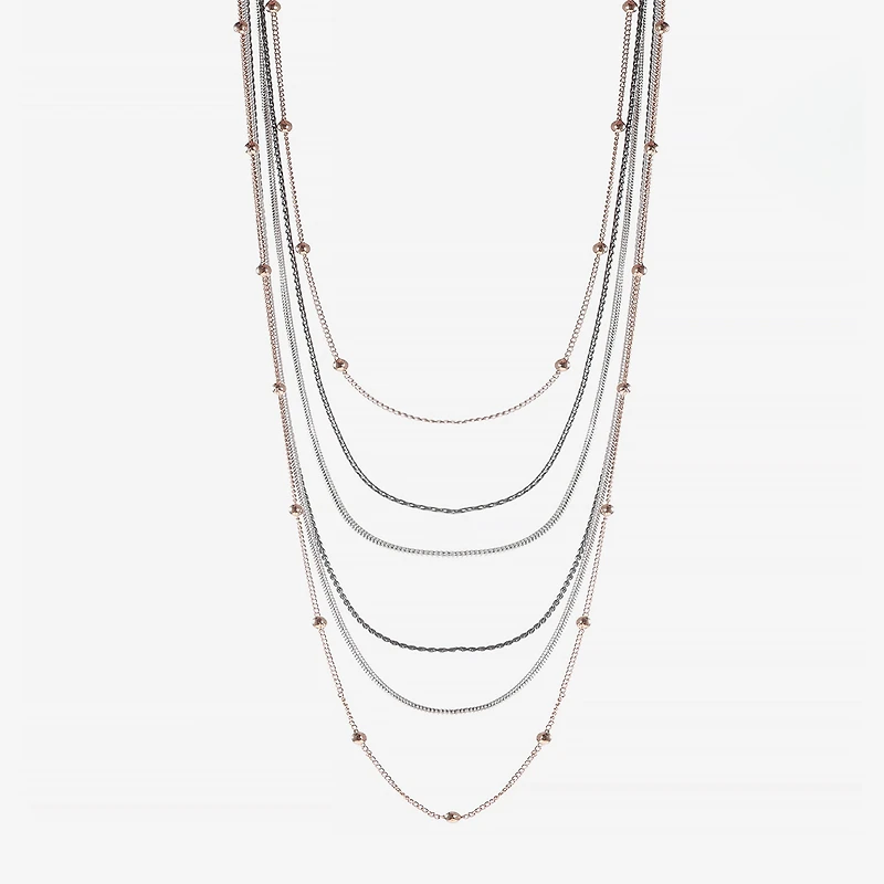 Liz Claiborne Layered Womens 17 Inch Strand Necklace