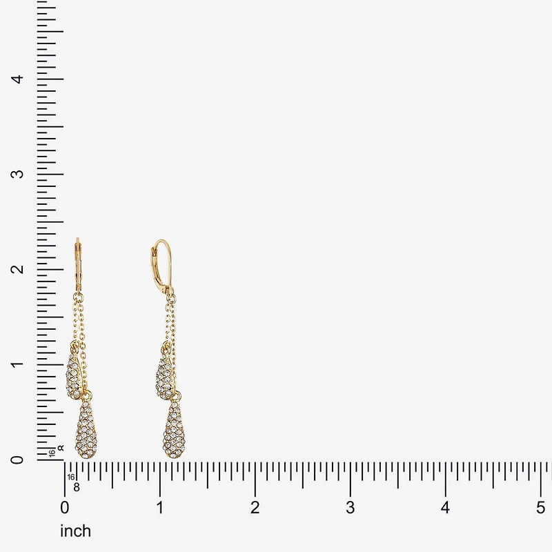 Monet Jewelry Gold Tone Linear Womens Drop Earrings
