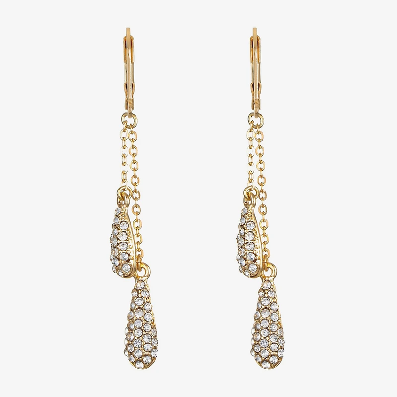 Monet Jewelry Gold Tone Linear Womens Drop Earrings