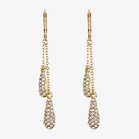 Monet Jewelry Gold Tone Linear Womens Drop Earrings