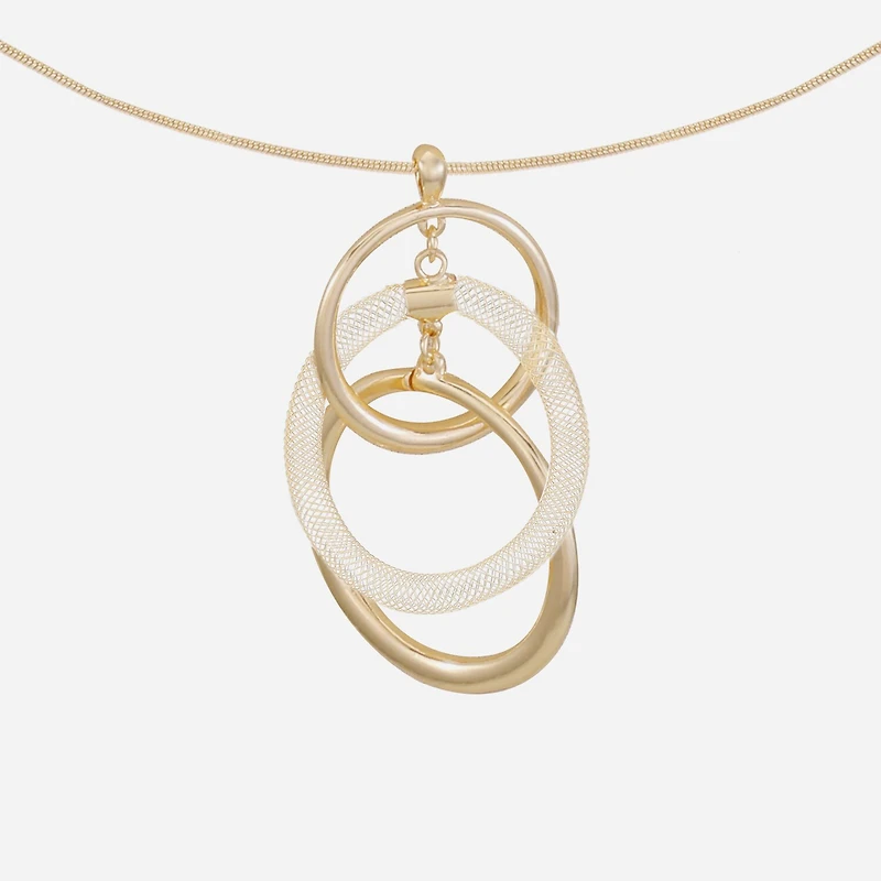 Liz Claiborne Womens Round 34 Inch Pendant Necklace