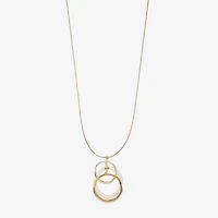 Liz Claiborne Womens Round 34 Inch Pendant Necklace