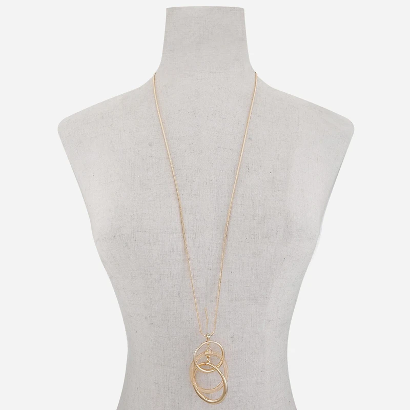 Liz Claiborne Womens Round 34 Inch Pendant Necklace