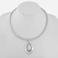 Liz Claiborne Silver Tone Womens 17 Inch Pendant Necklace