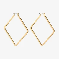 Liz Claiborne Gold Tone Womens 63mm Hypoallergenic Hoop Earrings