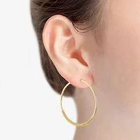 Monet Jewelry Gold Tone Womens 47mm Hypoallergenic Hoop Earrings