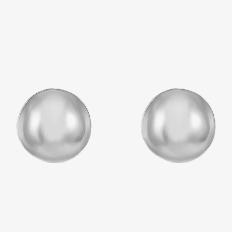 Liz Claiborne Silver Tone 11.6mm Ball Stud Earrings