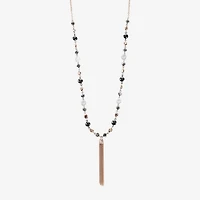 Liz Claiborne Tri Tone Womens Round 34 Inch Pendant Necklace