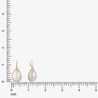 Monet Jewelry Womens White Simulated Pearl Drop Earrings