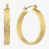 Liz Claiborne Womens 25.4mm Hypoallergenic Hoop Earrings