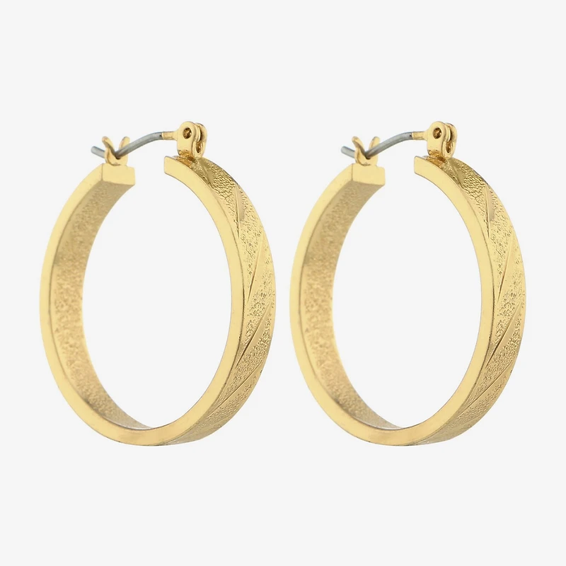 Liz Claiborne Womens 25.4mm Hypoallergenic Hoop Earrings