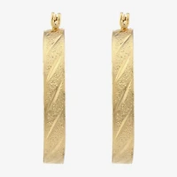 Liz Claiborne Womens 25.4mm Hypoallergenic Hoop Earrings