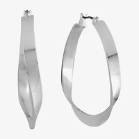 Liz Claiborne Ribbon Womens 36.5mm Hypoallergenic Hoop Earrings