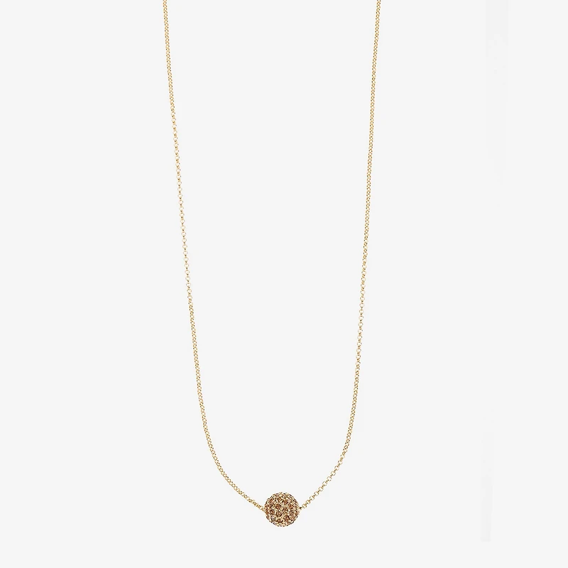 Monet® Silver-Tone Crystal Fireball Pendant Necklace