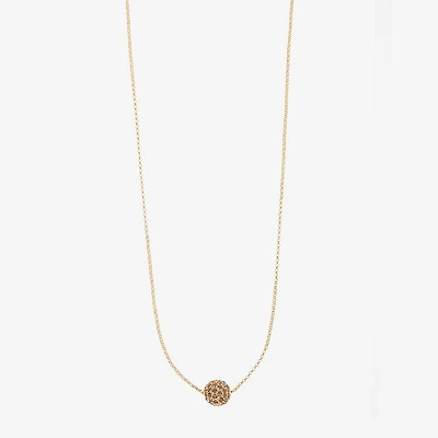 Monet® Silver-Tone Crystal Fireball Pendant Necklace